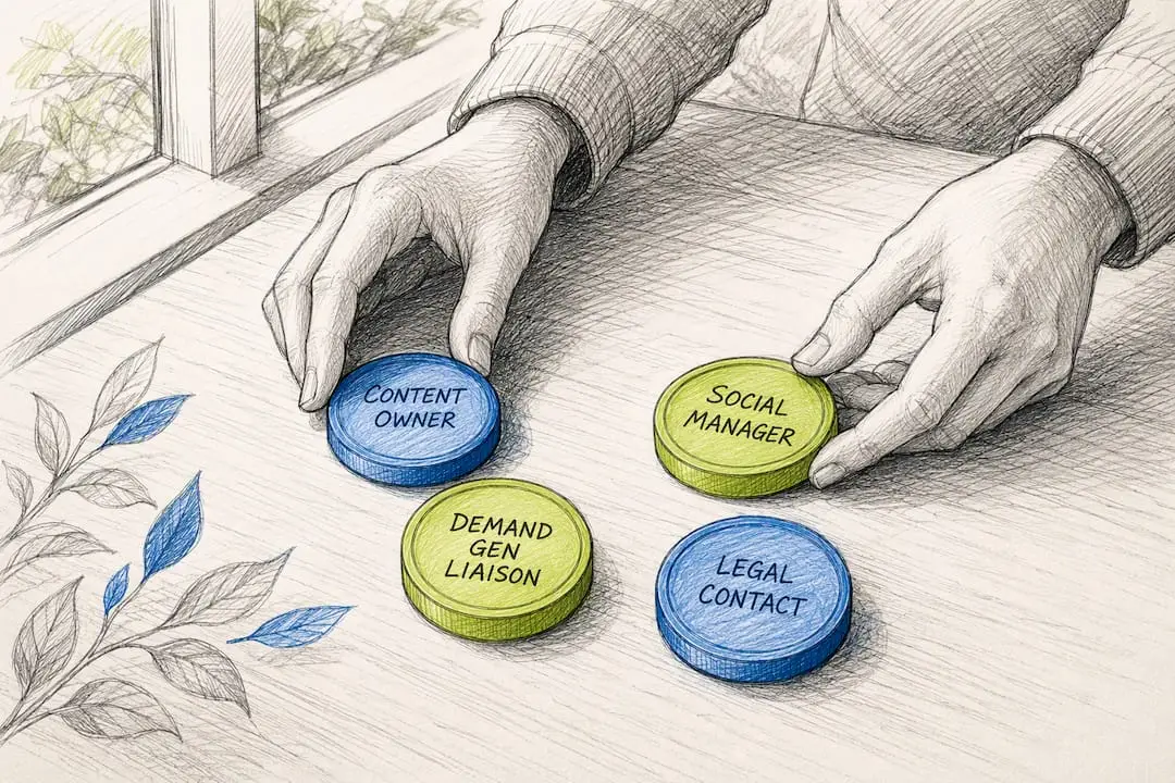 Hands placing governance role tokens