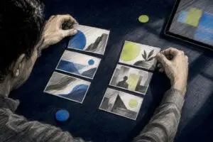 Strategist sorting anonymous ad creative variants