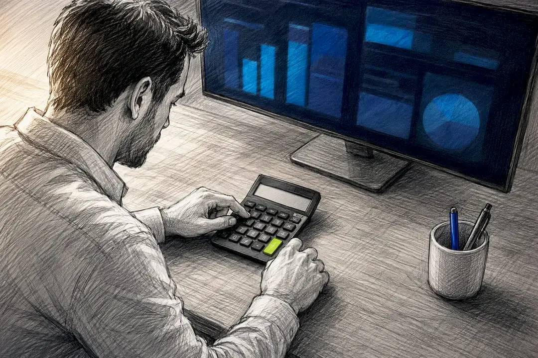 Analyst comparing PPC pricing scenarios