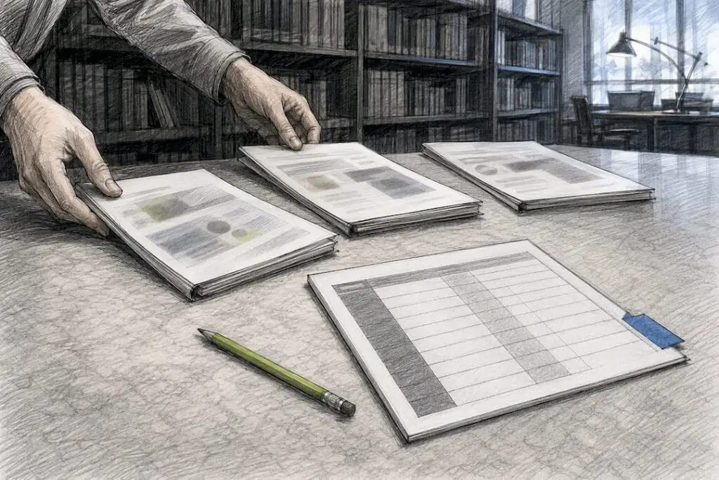 Buyer arranging digital marketing bid packets