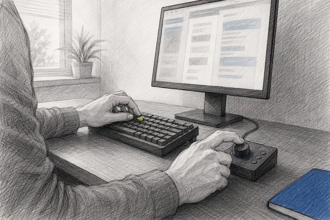 Developer conducting a WCAG accessibility audit