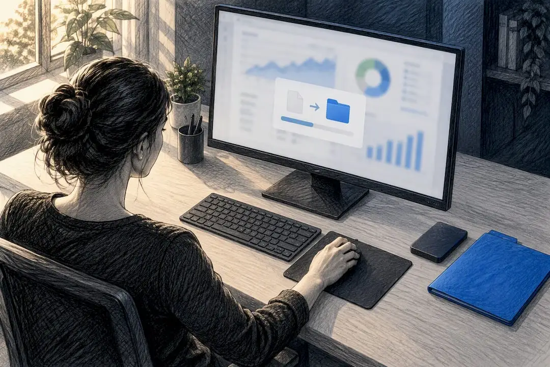 Analyst saving baseline analytics export
