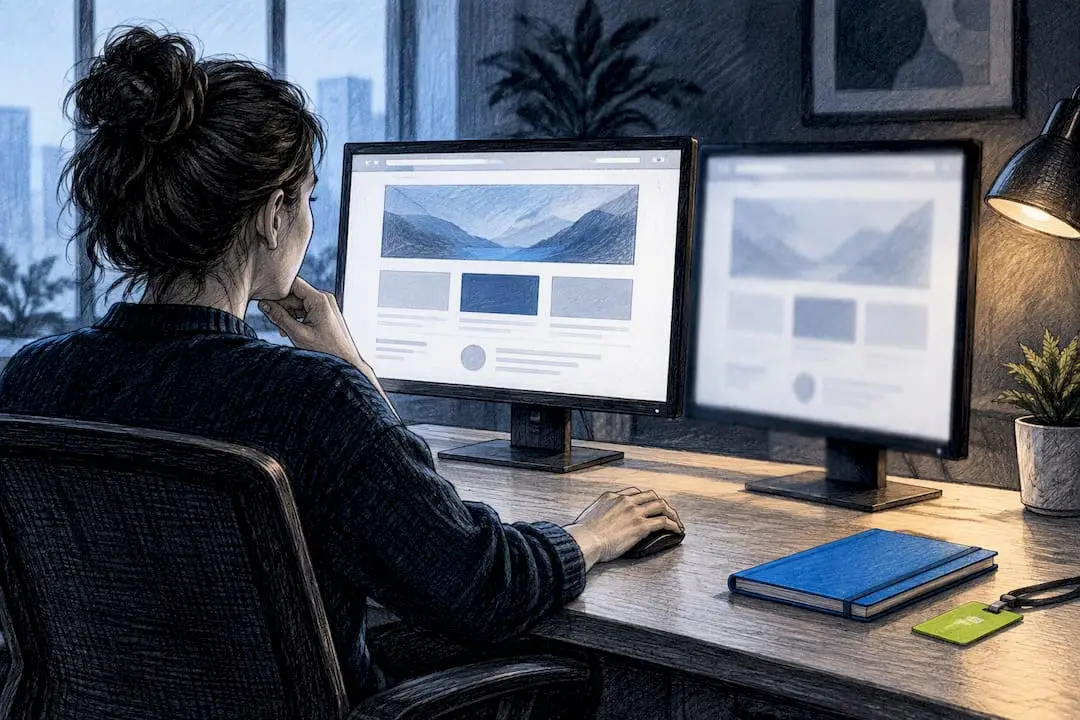 Specialist reviewing migrated CMS staging page