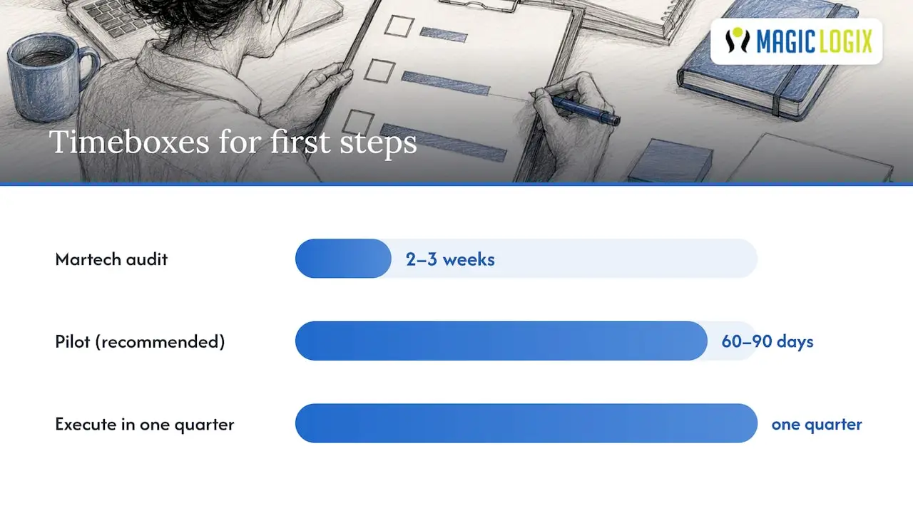 A prioritized step-by-step strategy to get started — overview diagram