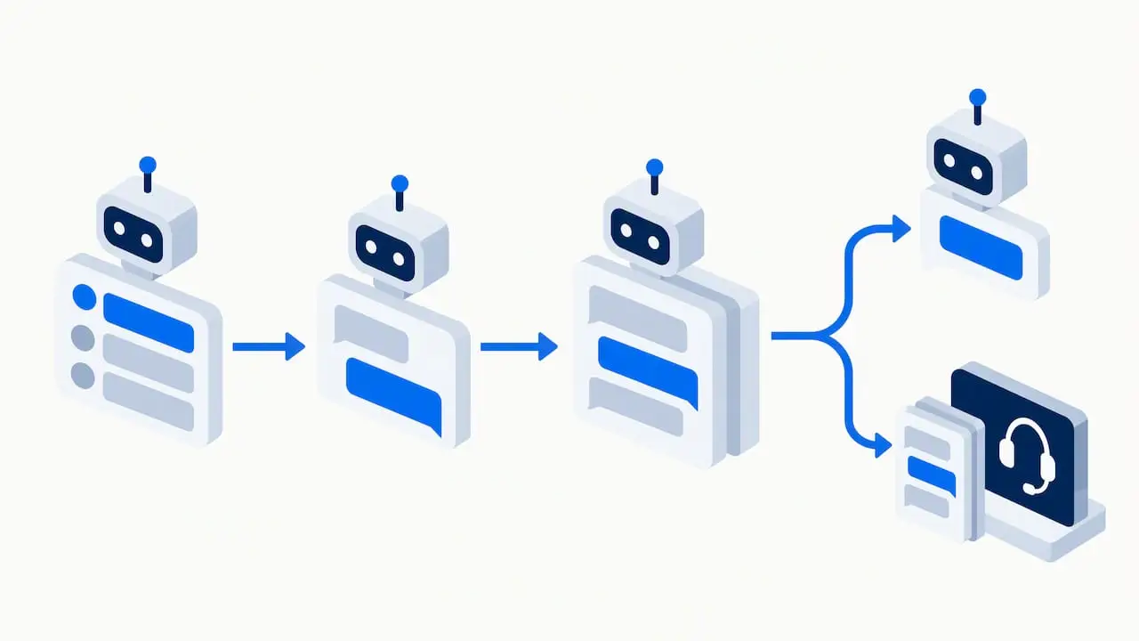 Chatbot conversation design and escalation flow