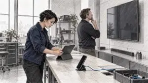Team testing content across multiple digital channels
