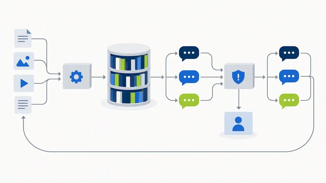 Knowledge updates flow through review and oversight