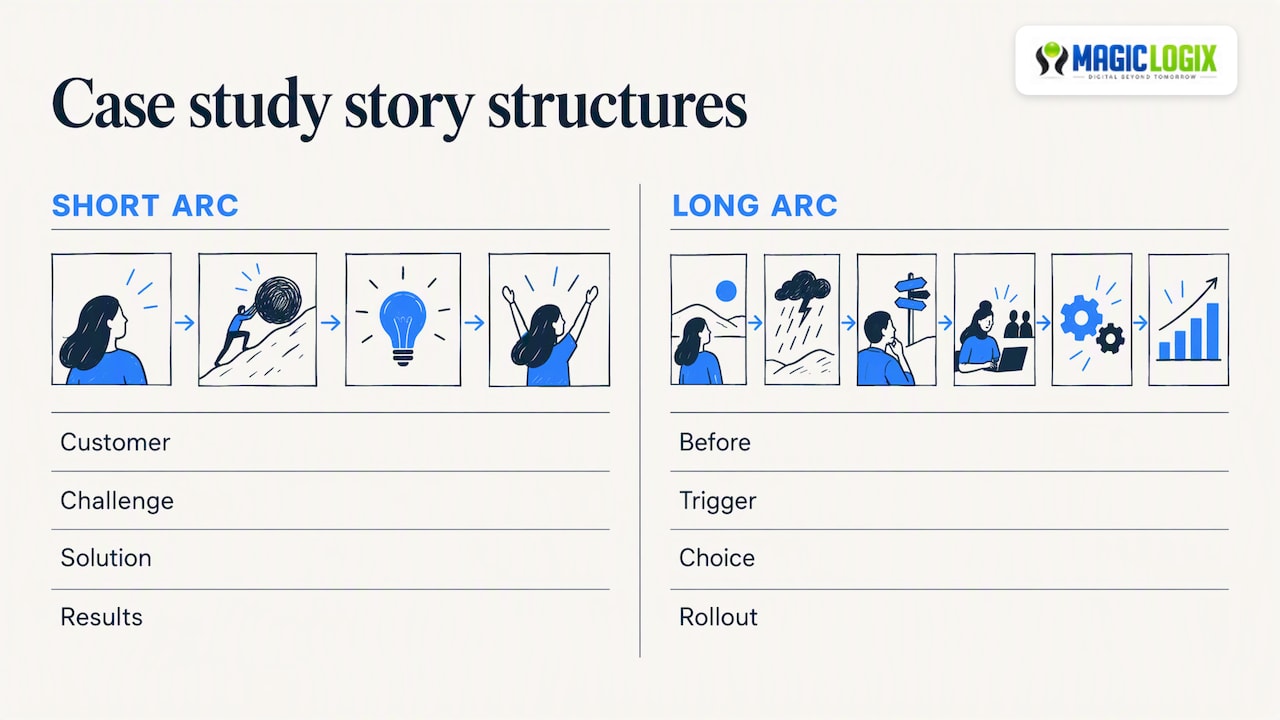Short and extended case study story sequences
